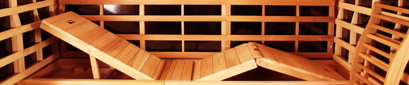 lounge bench inside of a Clearlight infrared sauna